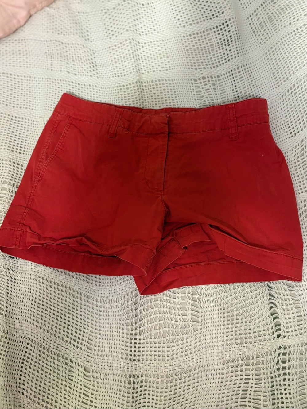 Daniel Cremieux Women's Red High-Waist Cotton Shorts